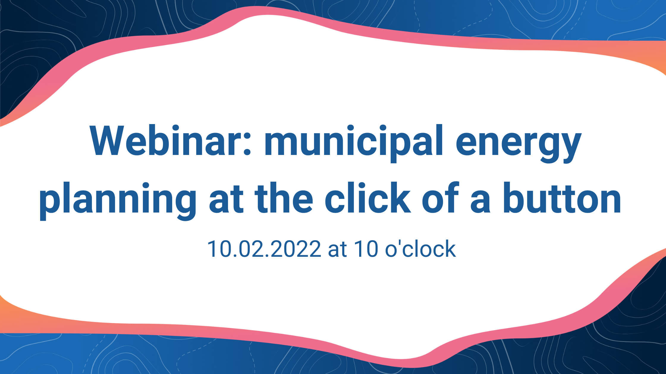 Webinar: municipal energy planning